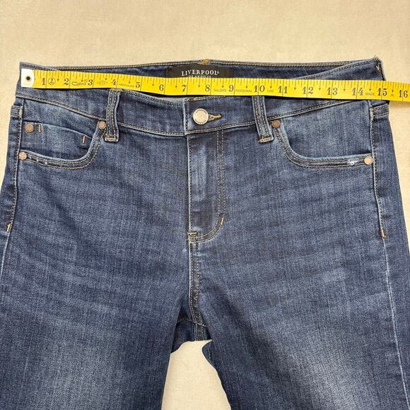 Liverpool Kennedy Straight Leg Mid Rise Blue Jeans Womens Size 6/28 - Picture 7 of 9